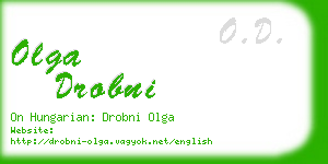 olga drobni business card